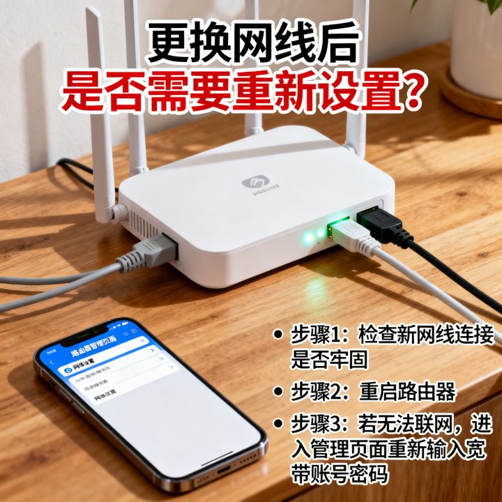 路由器换网线了需要重新设置吗 路由器换网线了需要重新设置吗