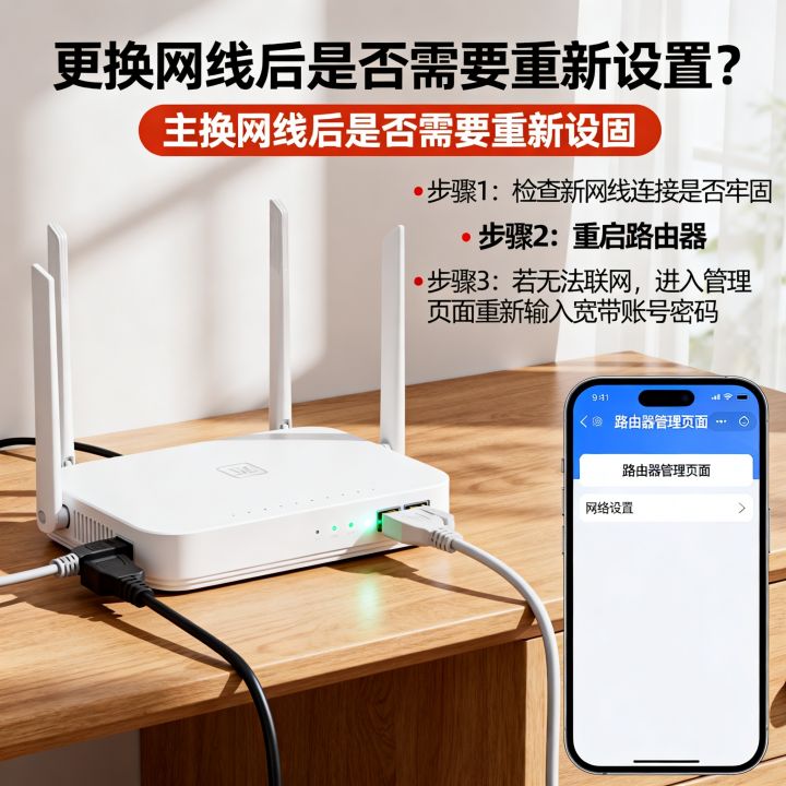 路由器换网线了需要重新设置吗 路由器换网线了需要重新设置吗