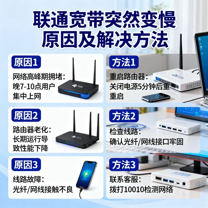 联通忽然网速特别慢怎么办,联通宽带突然变慢是什么原因? 联通忽然网速特别慢怎么办,联通宽带突然变慢是什么原因?
