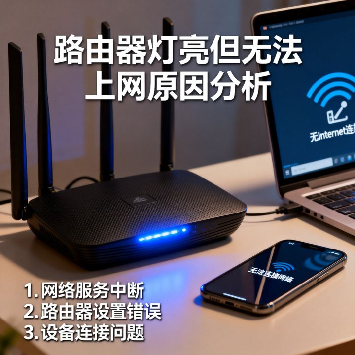 无线路由器灯亮着但是上不了网，路由器灯亮却连不上网怎么回事