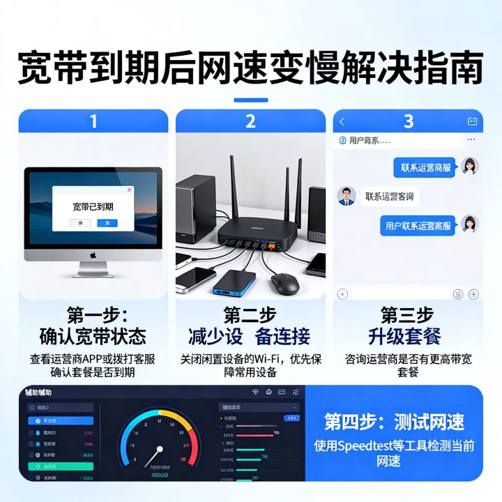 宽带到期网速卡怎么办，宽带到期后网速变慢如何解决