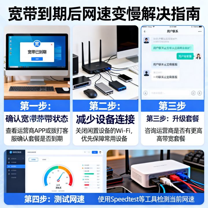 宽带到期网速卡怎么办，宽带到期后网速变慢如何解决