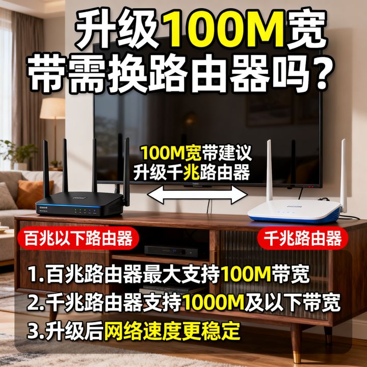 升级100m宽带要换路由器吗