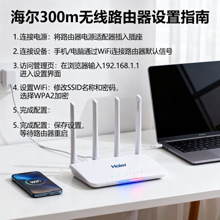 海尔300m无线路由器怎么设置