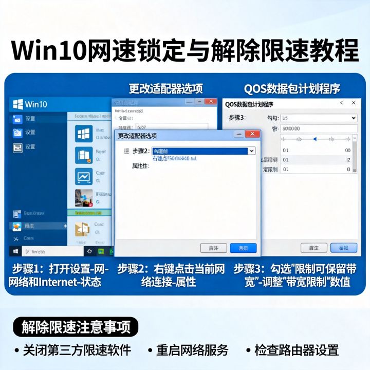win10怎么锁定网速防止被限速，win10网速被限制如何解除