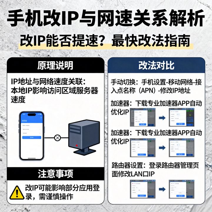手机改IP真的能提高网速吗，怎么改IP网速最快？