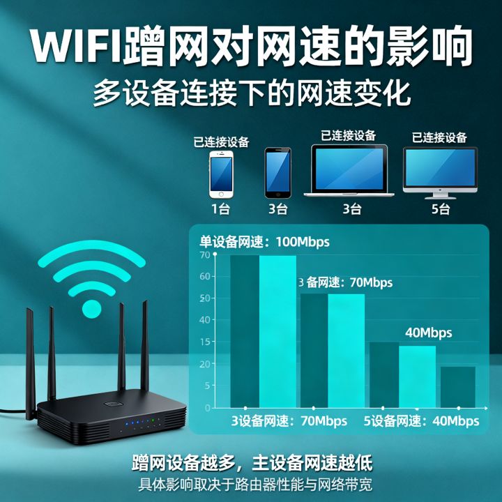 WiFi蹭网会降网速吗，别人蹭网影响有多大