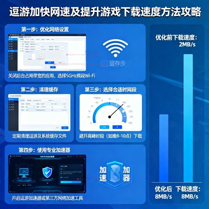 逗游怎么加快网速，提升游戏下载速度的方法有哪些？