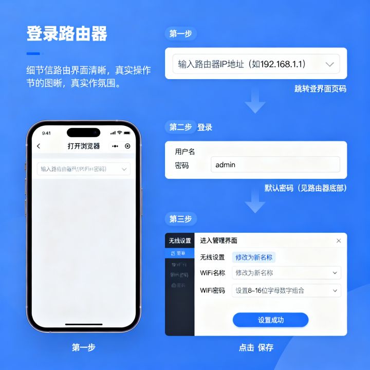 手机怎样登陆路由器？手机如何快速进入路由器管理界面，设置WiFi密码？