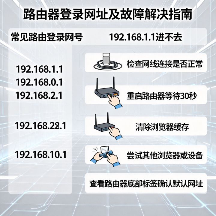 路由器登陆网址有哪些，192.168.1.1进不去怎么办