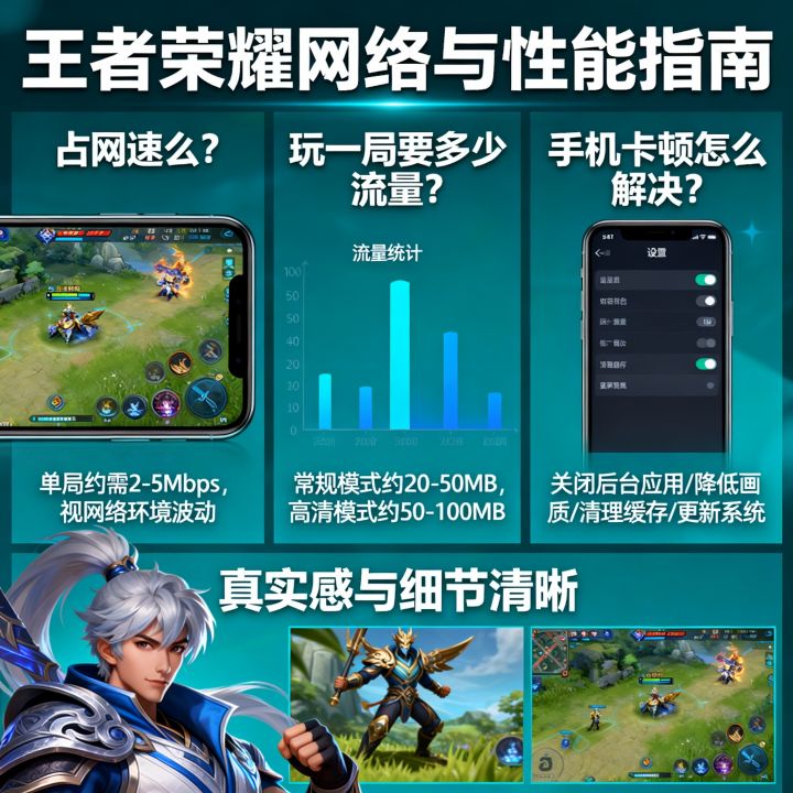 王者荣耀占网速么,玩一局要多少流量,手机卡顿怎么解决 王者荣耀占网速么,玩一局要多少流量,手机卡顿怎么解决