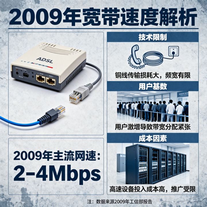 2009年网速是多少兆，当年宽带速度为什么那么慢