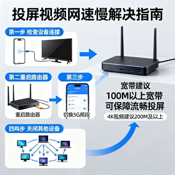 投屏视频网速慢怎么解决?宽带多少兆才不卡? 投屏视频网速慢怎么解决?宽带多少兆才不卡?