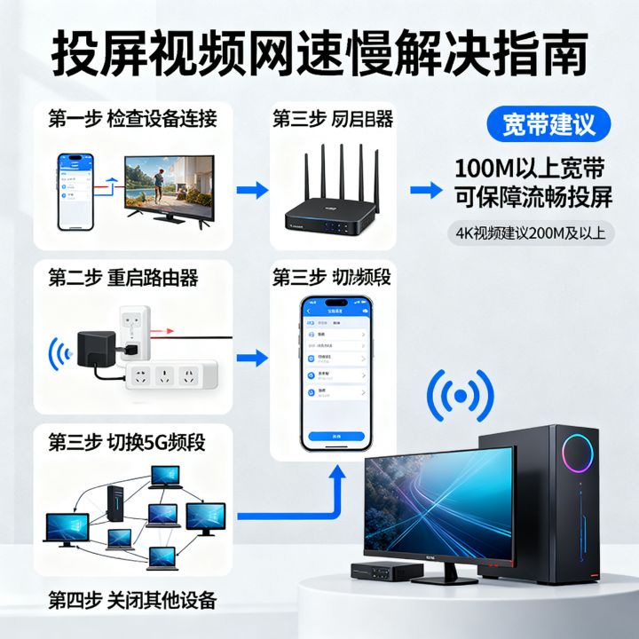 投屏视频网速慢怎么解决?宽带多少兆才不卡? 投屏视频网速慢怎么解决?宽带多少兆才不卡?