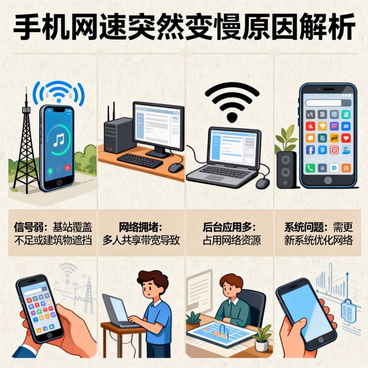 有流量但网速很慢怎么回事，为什么手机网速突然变慢？