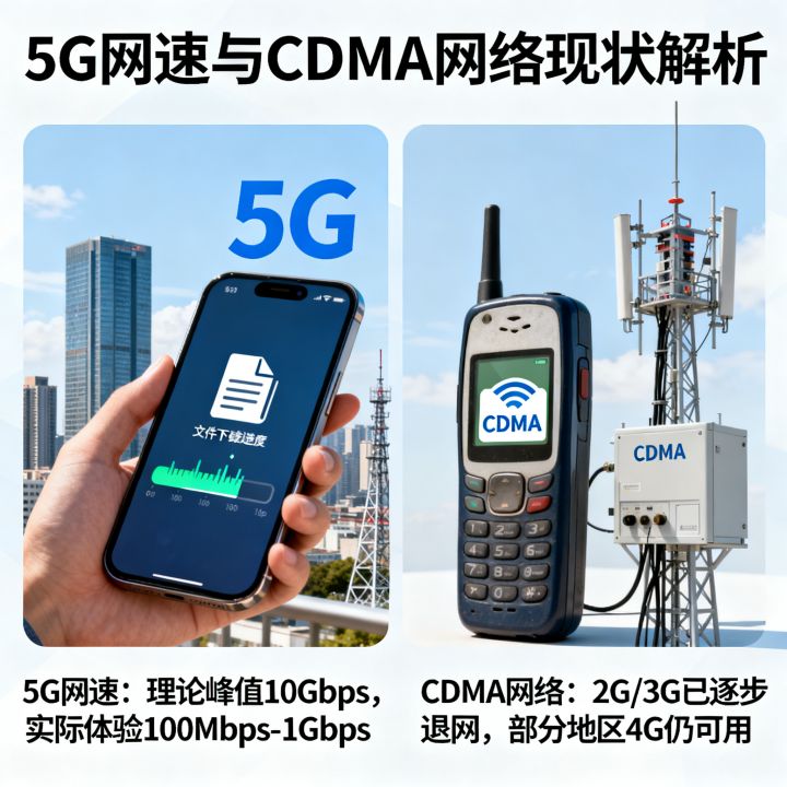 5G网速到底有多快？CDMA网络还能用吗？