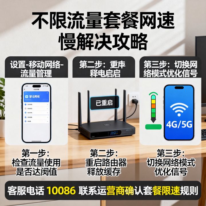 不限流量网速太慢怎么办，不限流量套餐网速慢怎么解决？