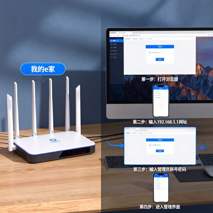 路由器登录入口是我的e家，怎么进入管理界面？