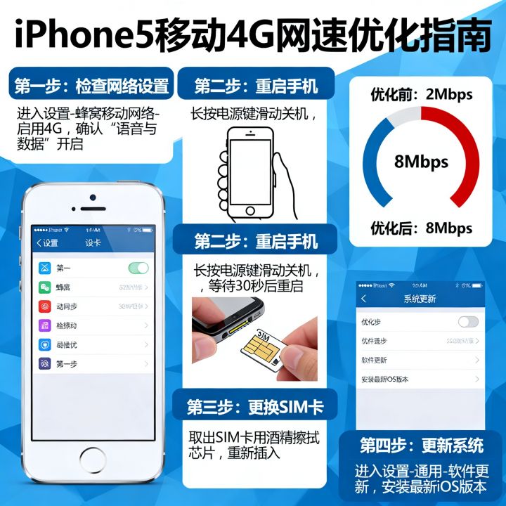 iPhone5移动网速慢怎么解决,iphone5移动4g网速太差如何优化? iPhone5移动网速慢怎么解决,iphone5移动4g网速太差如何优化?
