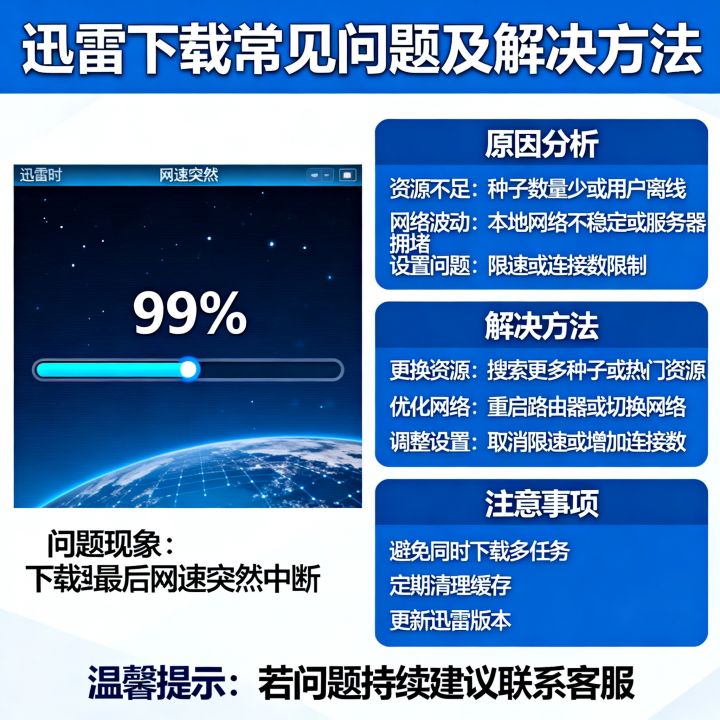 迅雷下载到最后网速突然没了怎么回事，迅雷下载速度变慢解决方法