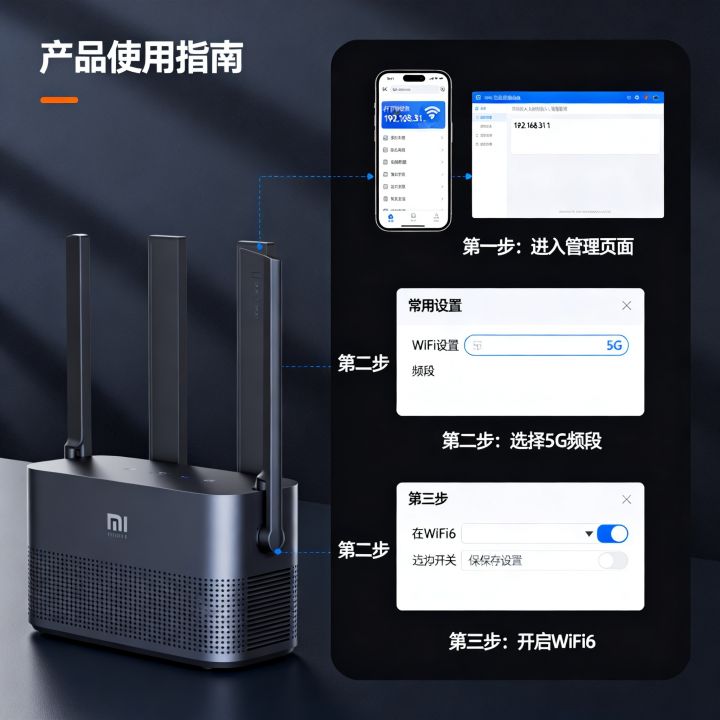 小米路由器怎么设置5g，5g频段和wifi6怎么开启？