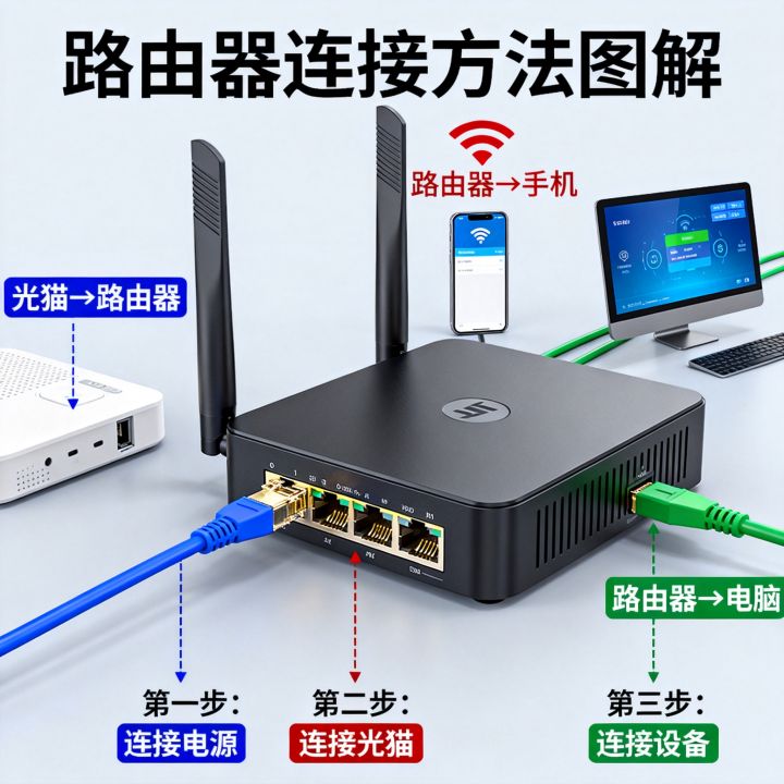 路由器连接线路图怎么画？路由器连接方法图解