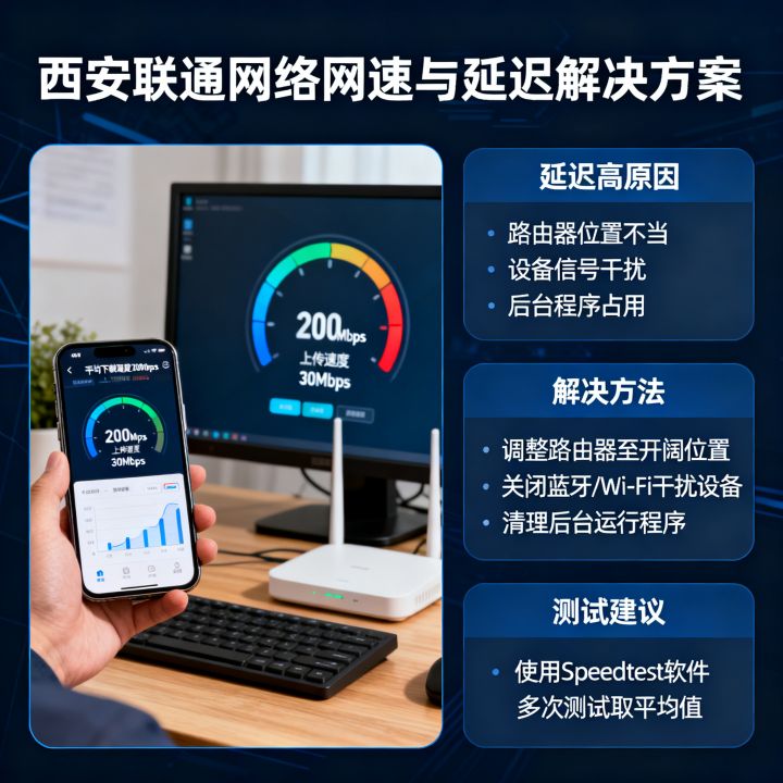西安联通网络网速怎么样，宽带延迟高怎么解决