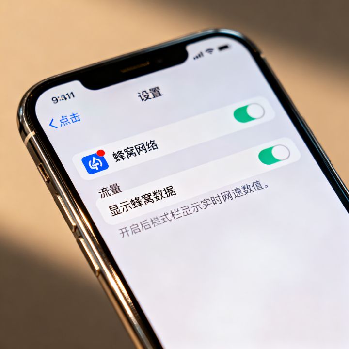 苹果哪里设置显示网速