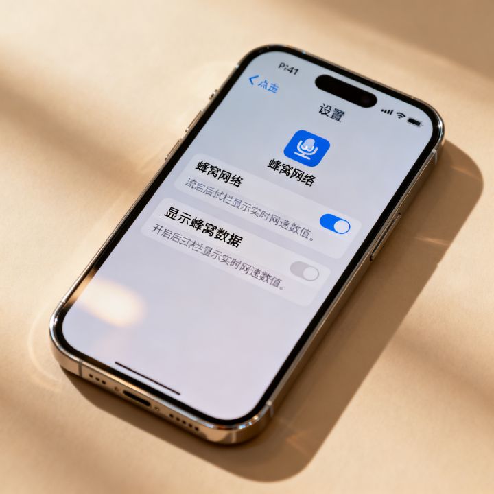 苹果哪里设置显示网速
