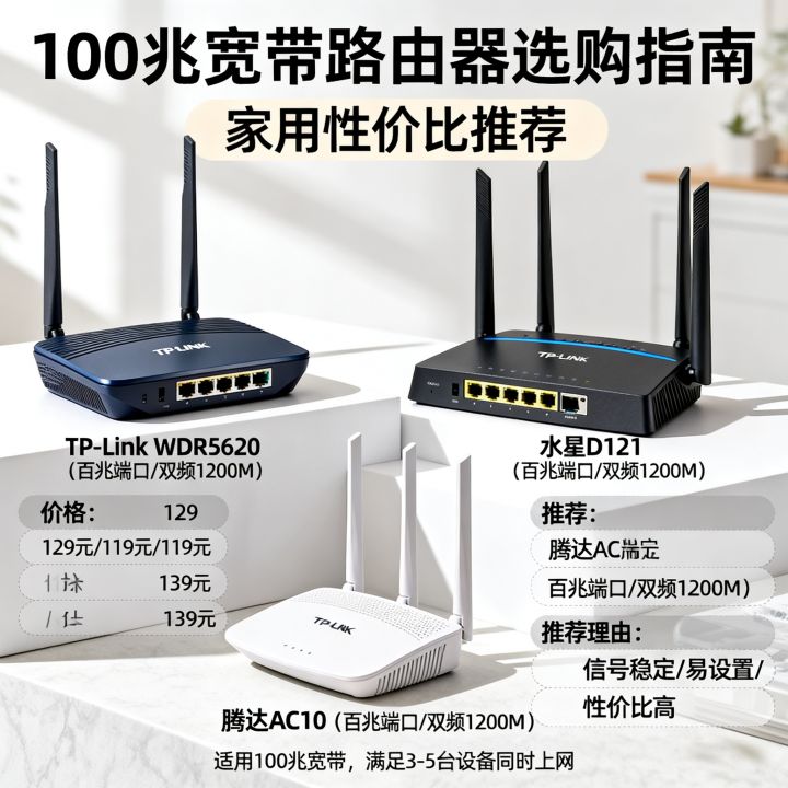 100兆的宽带用什么路由器好?百兆路由器怎么选,家用性价比推荐 100兆的宽带用什么路由器好?百兆路由器怎么选,家用性价比推荐