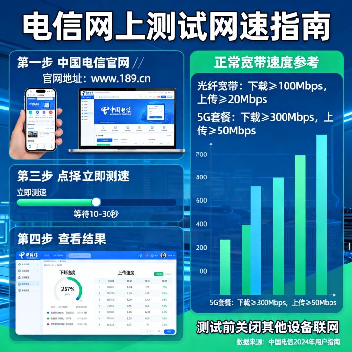 电信网上怎么测试网速？宽带速度多少算正常