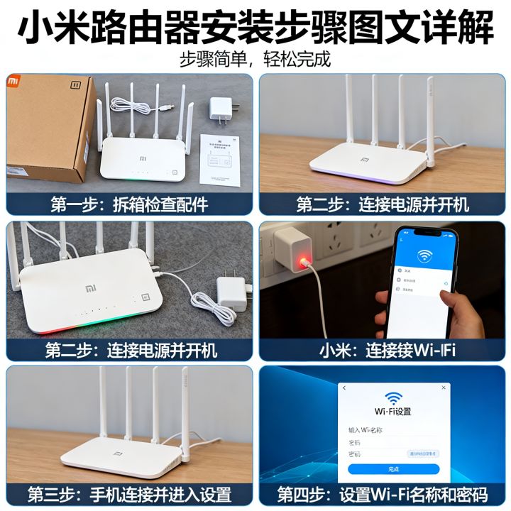 小米路由器安装步骤复杂吗？图文详解教程，长尾疑问词