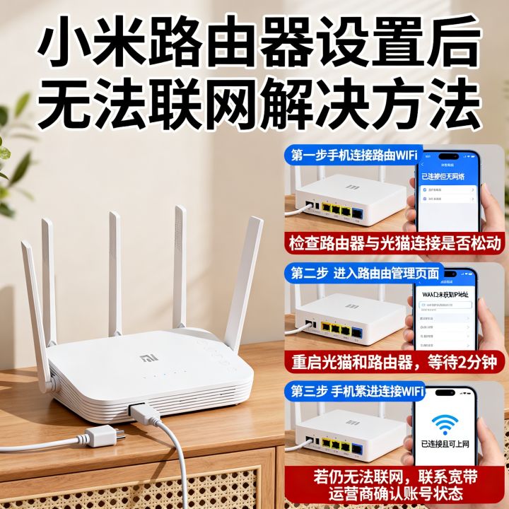 小米路由器设置好了为什么连不上网，怎么解决？