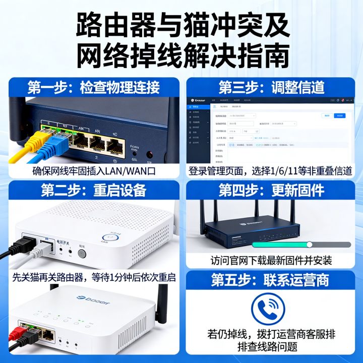 路由器跟猫冲突怎么改，网络频繁掉线怎么办？