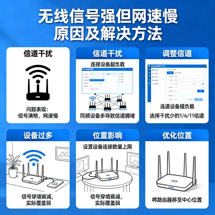 无线信号很强网速很慢，怎么回事？路由器设置，信号满格网速慢，怎么办？