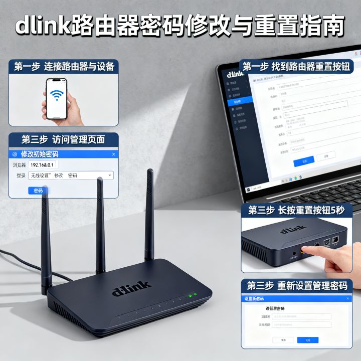 dlink路由器初始密码怎么修改，忘记管理密码如何重置？