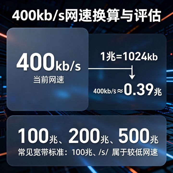 400kb是多少兆网速网速快吗，400kb/s算几兆宽带 - 爱拨测
