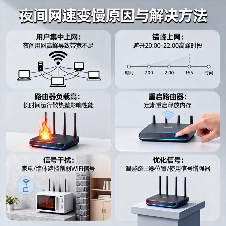 夜间网速变慢怎么解决,为什么晚上上网卡顿? 夜间网速变慢怎么解决,为什么晚上上网卡顿?