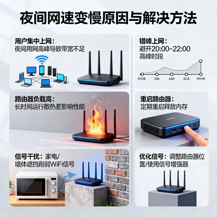 夜间网速变慢怎么解决,为什么晚上上网卡顿? 夜间网速变慢怎么解决,为什么晚上上网卡顿?