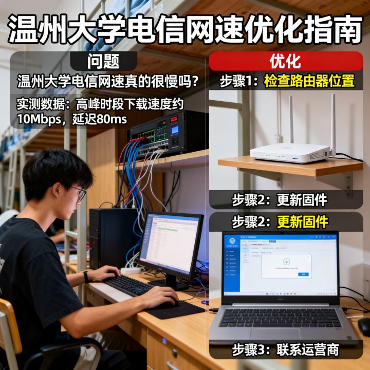 温州大学电信网速真的很慢吗，如何优化提升？
