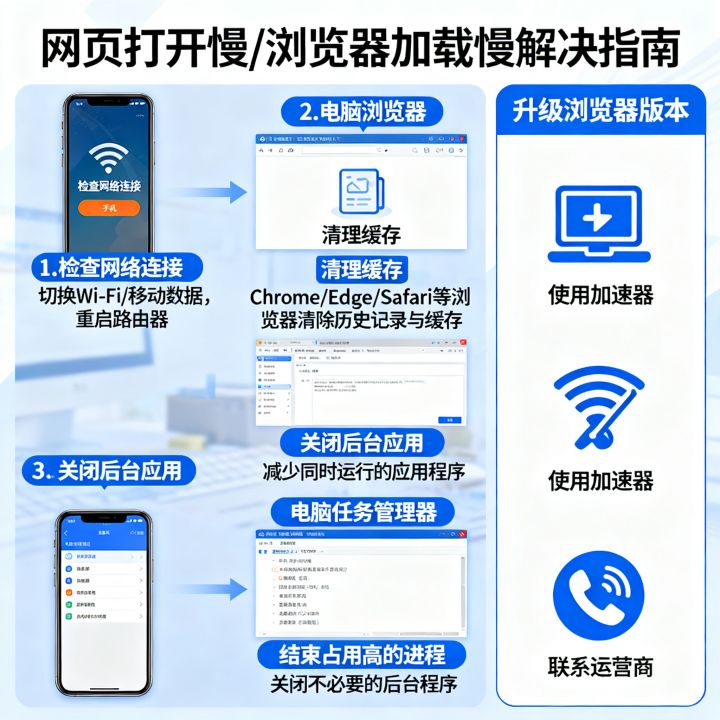 网页打开慢网速卡怎么办，浏览器加载速度慢如何解决