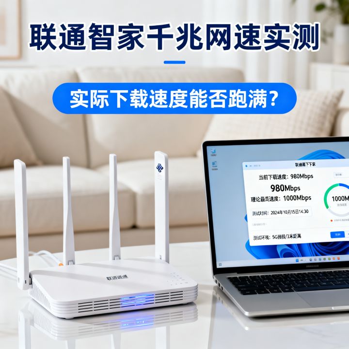 联通智家千兆网速怎么样？实际下载速度能跑满吗？