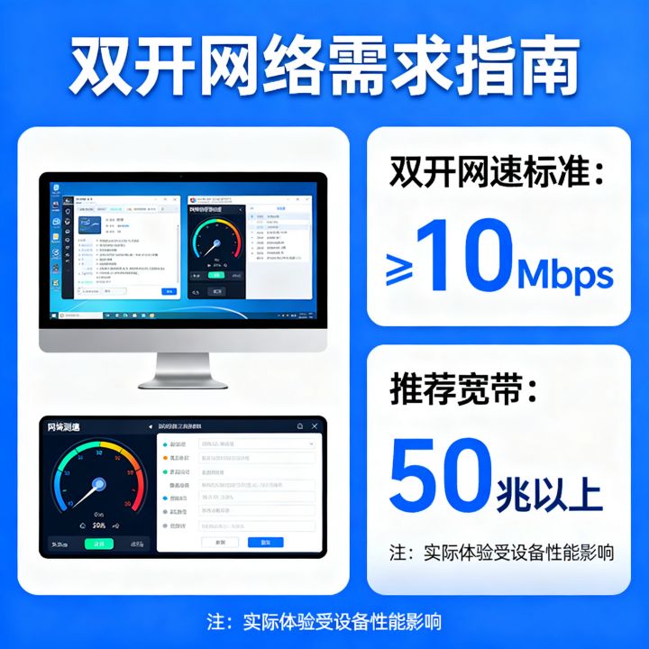 双开多少网速算快，双开需要多少兆宽带才不卡