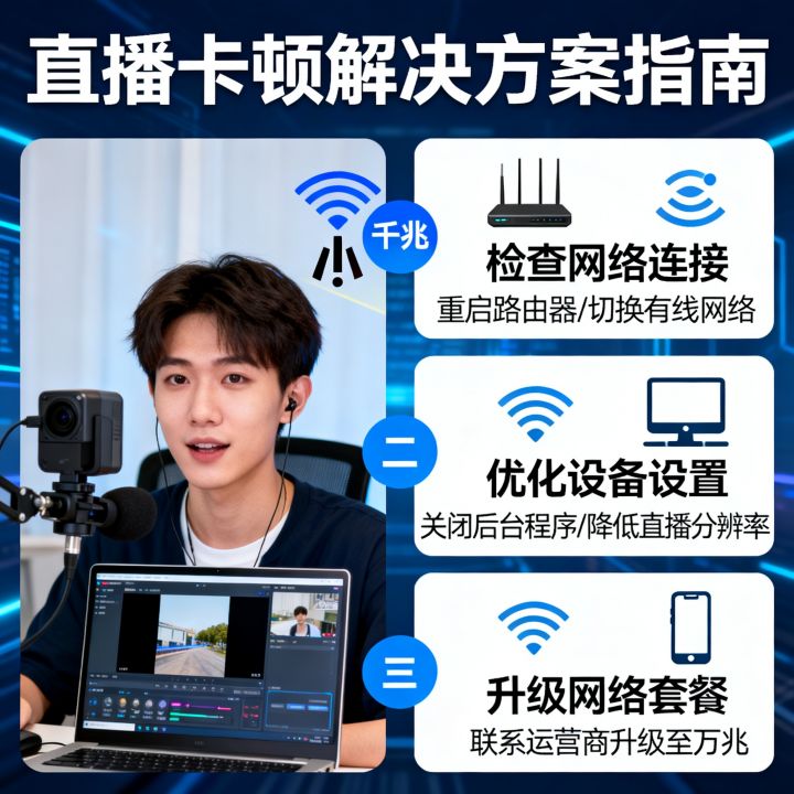 开直播千兆网速不够怎么办？，直播卡顿如何解决？