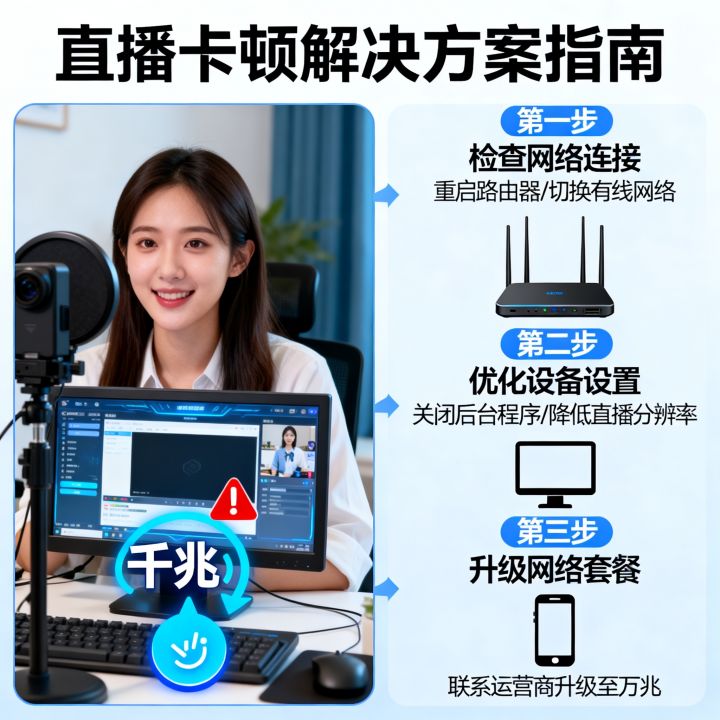 开直播千兆网速不够怎么办？，直播卡顿如何解决？