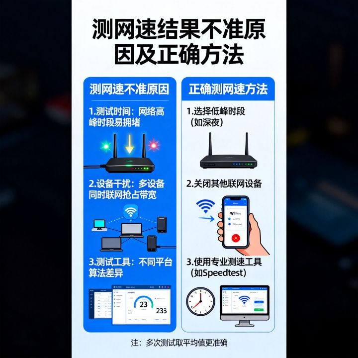 为什么测网速结果不准，如何正确测网速？