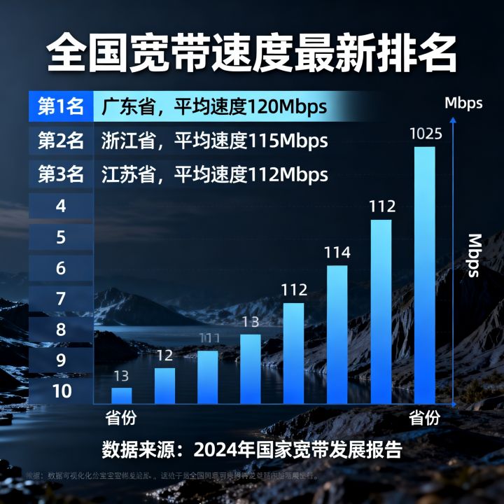 全国网速排名最新查询结果在哪里看，哪个省宽带速度最快？