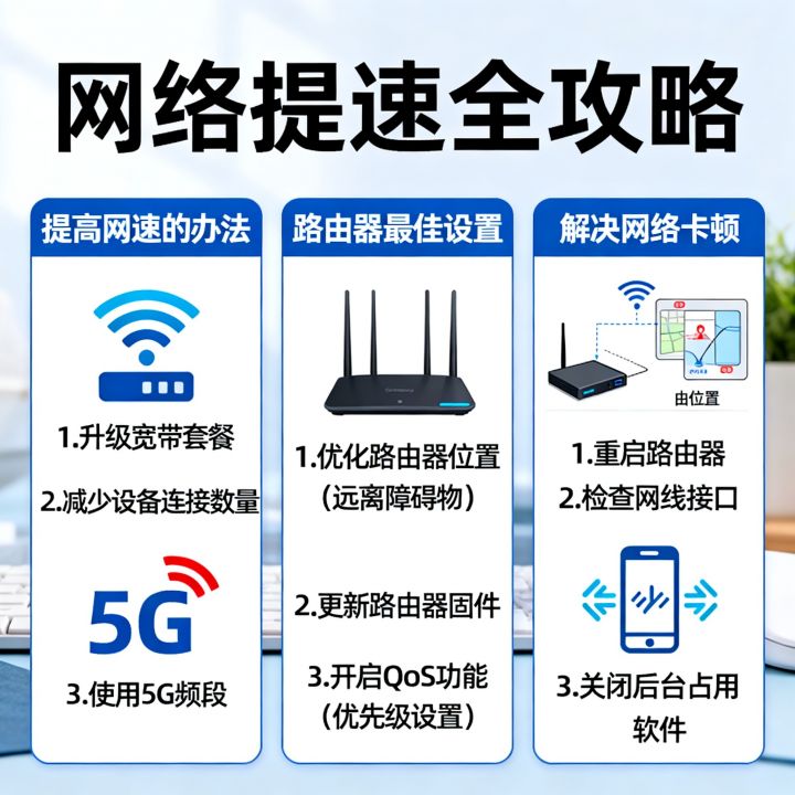 网络提高网速的办法有哪些？路由器怎么设置网速最快，网络卡顿怎么解决