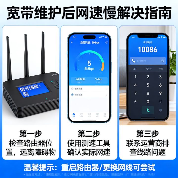 宽带维护后网速还是慢怎么办，宽带维护网速慢如何解决