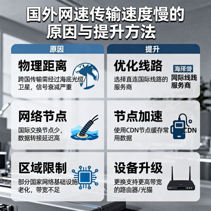 国外网速传输速度慢的原因是什么，如何有效提升